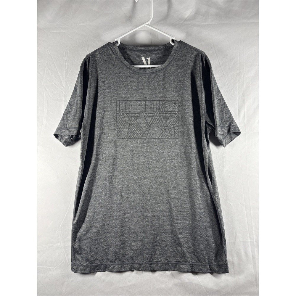 Vuori Men's Heather Long Grey Short Sleeve T-Shirt Athletic Gym Running Workout - Picture 1 of 5